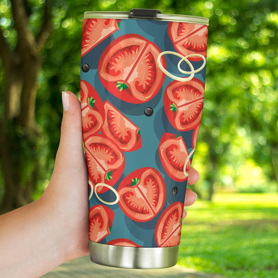 Tomato Pattern Background Tumbler