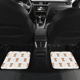 Yorkshire Terrier Pattern Print Design 03 Front and Back Car Mats