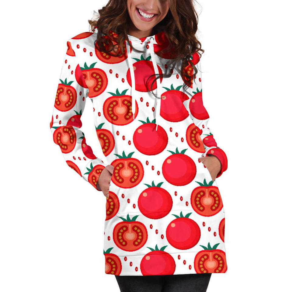 Tomato Pattern Women Hoodie Dress