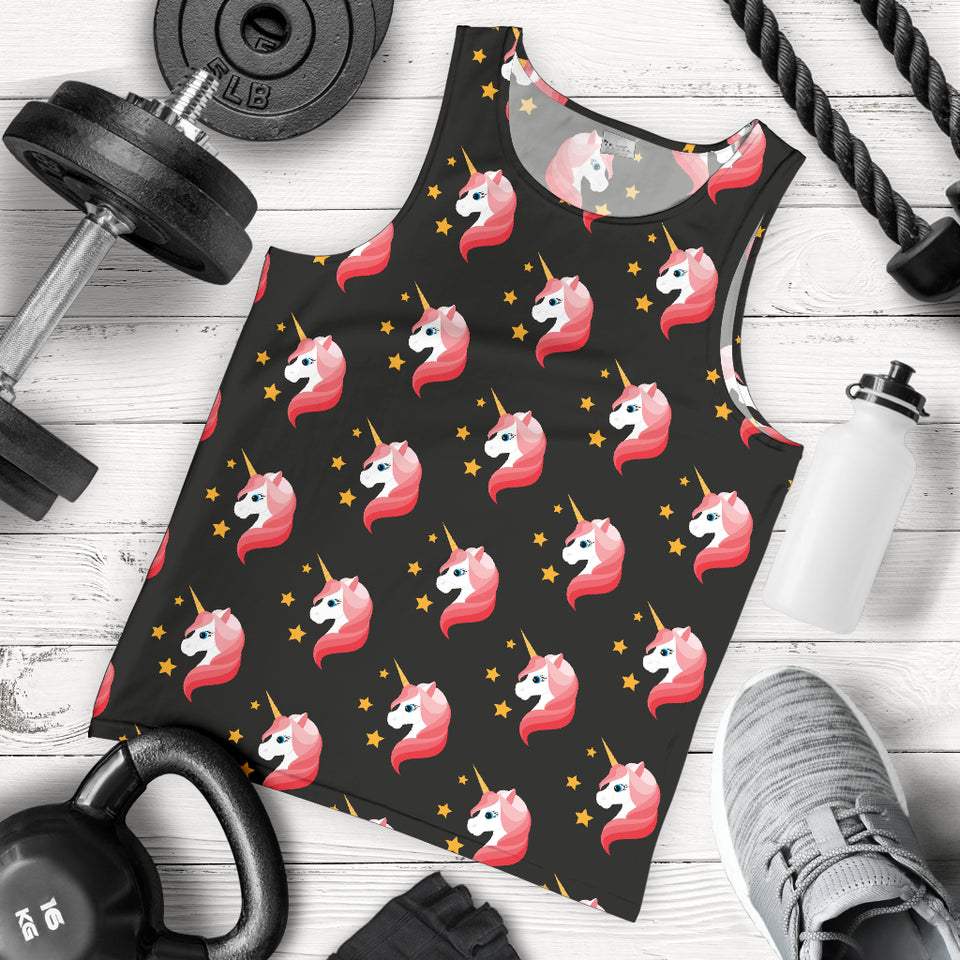 Unicorn Star Pattern Men Tank Top