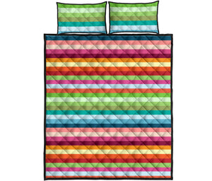 Rainbow Pattern Quilt Bed Set