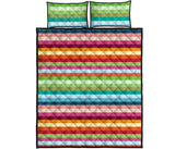 Rainbow Pattern Quilt Bed Set