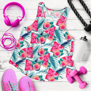 Watermelon Flower Pattern Women Racerback Tank Top