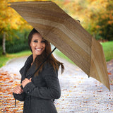 Wood Printed Pattern Print Design 02 Umbrella