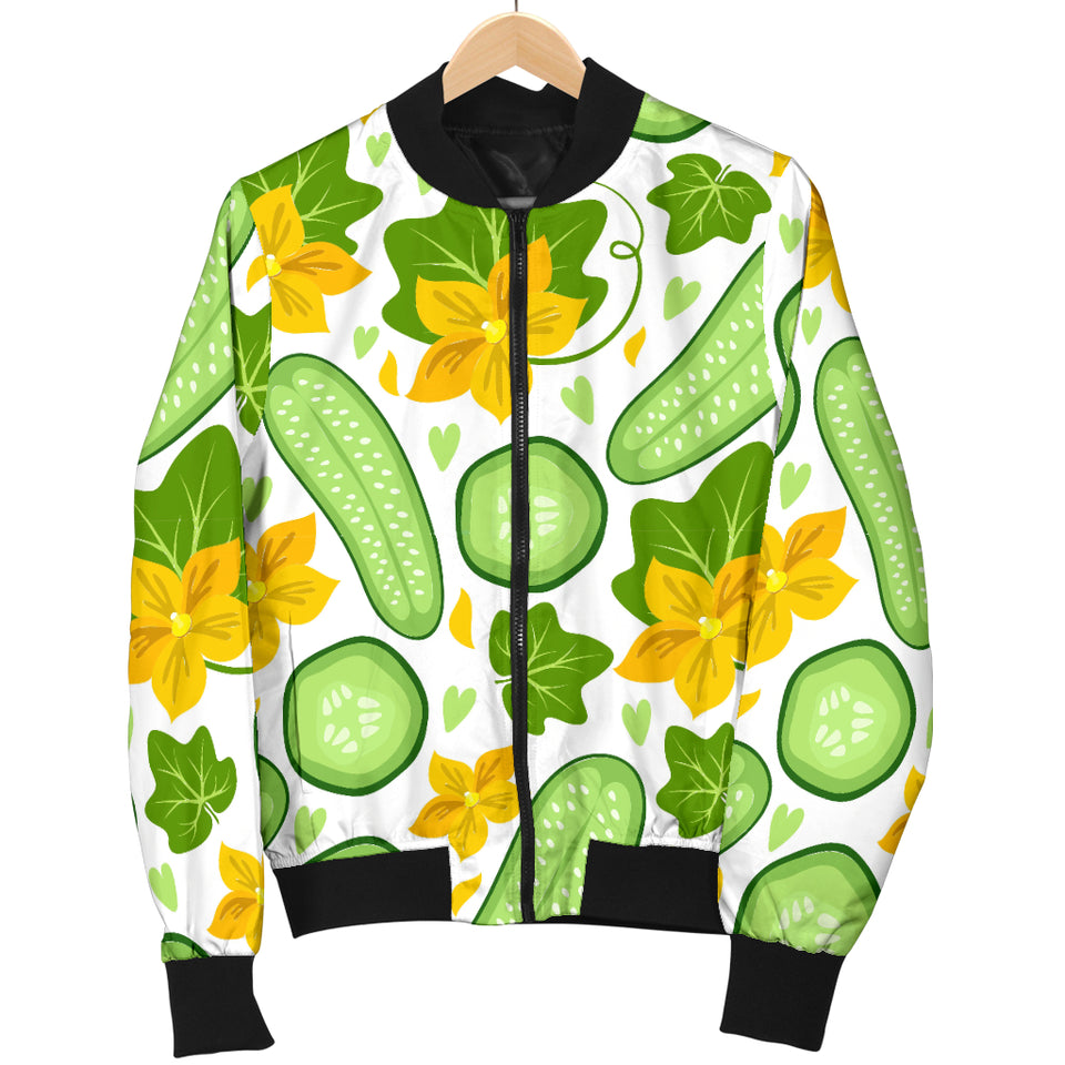 Cucumber Pattern Women Bomber Jacket
