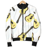 Classic Guitar Pattern Men Bomber Jacket