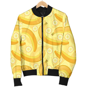 Banana Pattern Women Bomber Jacket