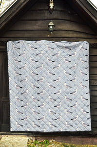 Pigeon Pattern Print Design 03 Premium Quilt