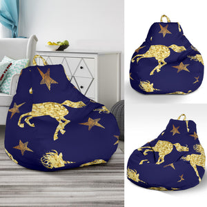 Unicorn Gold Pattern Bean Bag Cover