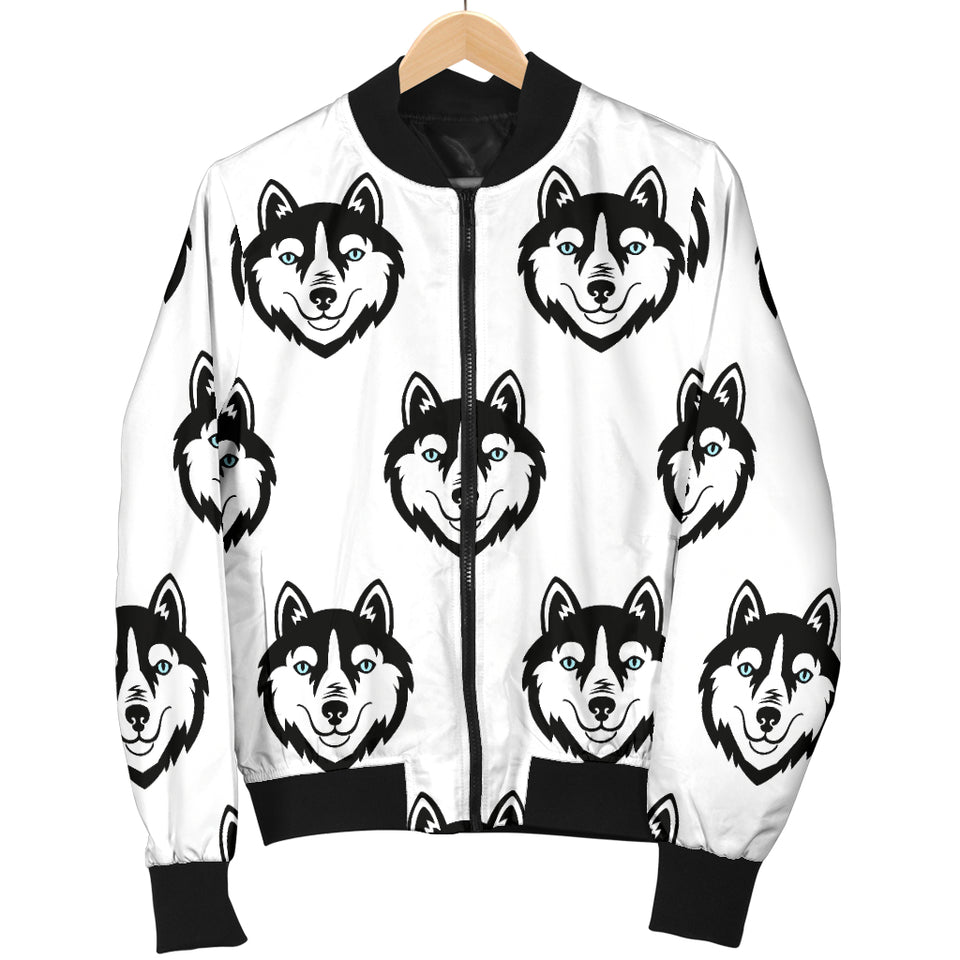 Siberian Husky Pattern Men Bomber Jacket