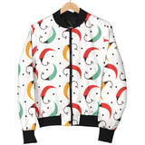 Red Green Yellow Chili Pattern Men Bomber Jacket