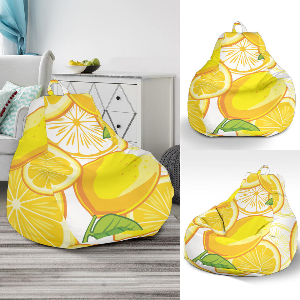 Lemon Pattern Background Bean Bag Cover