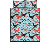 Sea Lion Pattern Theme Quilt Bed Set