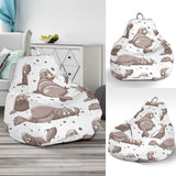 Sea Lion Pattern Background Bean Bag Cover