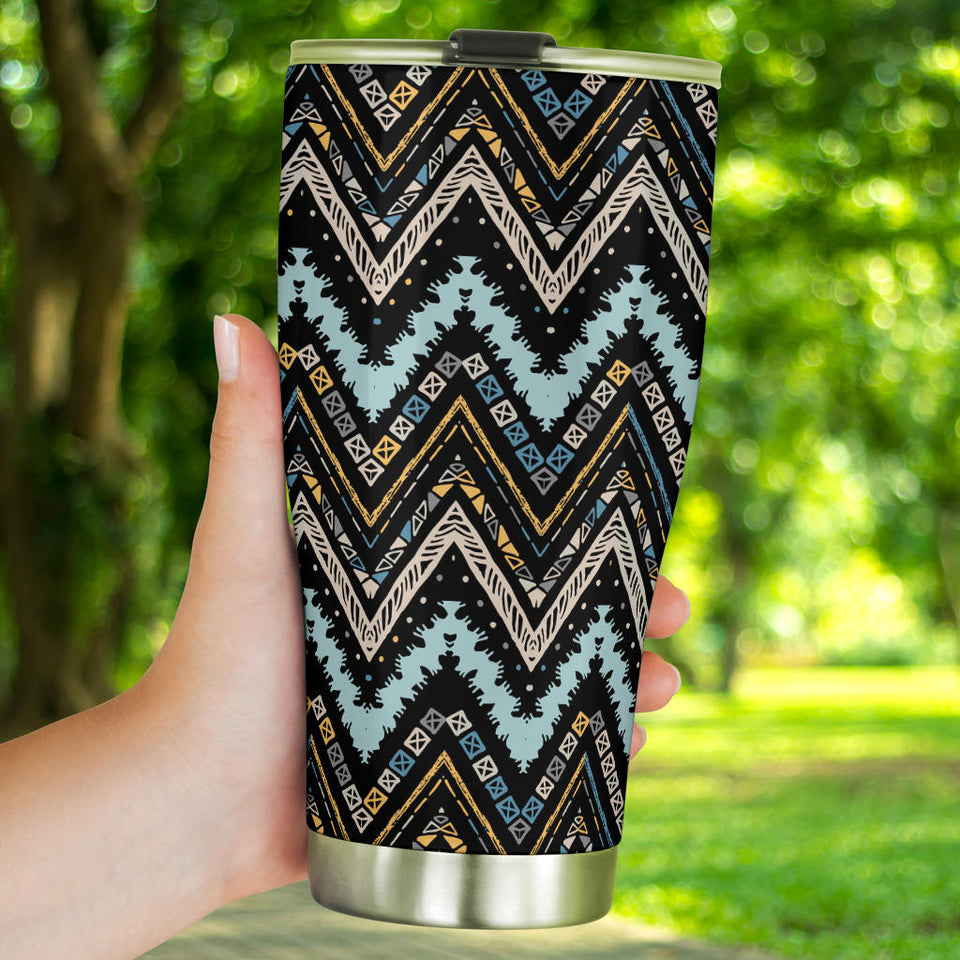 Zigzag Chevron African Afro Dashiki Adinkra Kente Tumbler