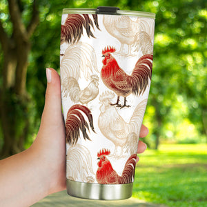 Rooster Chicken Pattern Tumbler