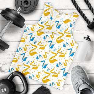 Saxophone Pattern Men Tank Top