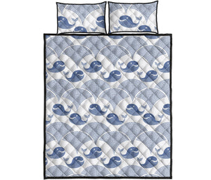 Whale Pattern Quilt Bed Set