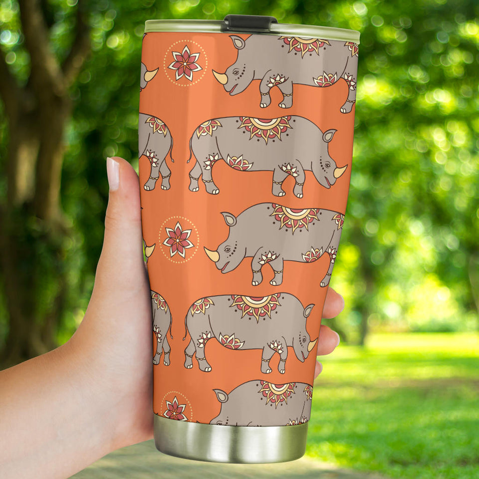 Rhino Pattern Theme Tumbler