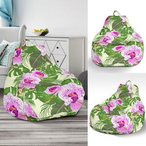 Orchid Leaves Pattern Bean Bag Cover