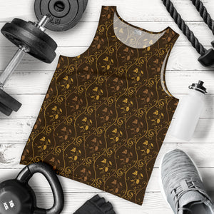 Gold Grape Pattern Men Tank Top