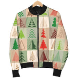 Christmas Tree Pattern Women Bomber Jacket