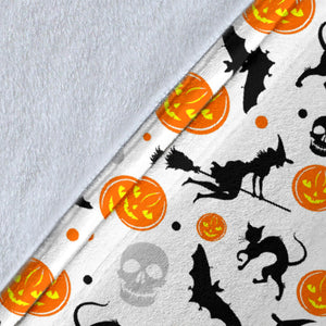 Halloween Pattern Premium Blanket