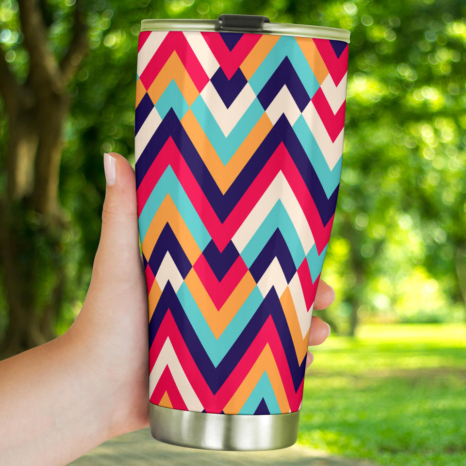 Zigzag Chevron Pattern Background Tumbler