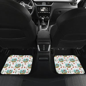 Goldfish Pattern Print Design 01 Front and Back Car Mats