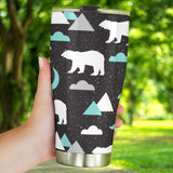 Polar Bear Moon Pattern Tumbler