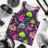 Halloween Pumpkin Bat Pattern Men Tank Top