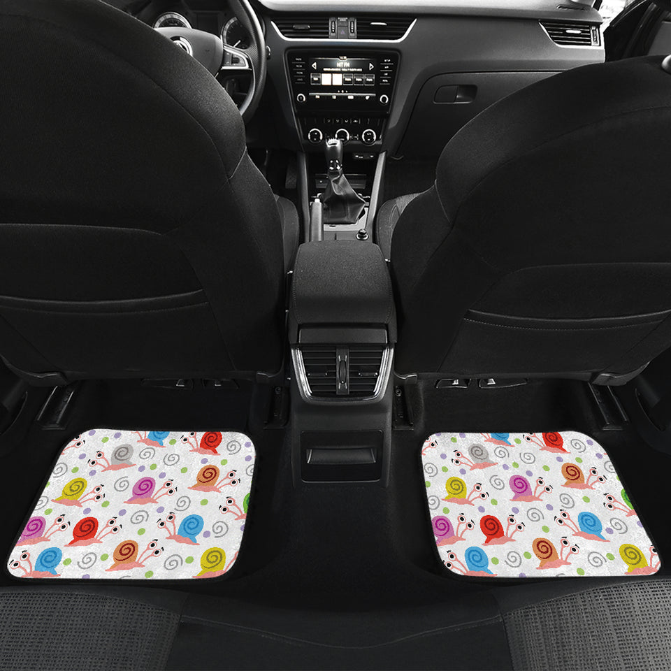 Snail Pattern Print Design 05 Front and Back Car Mats