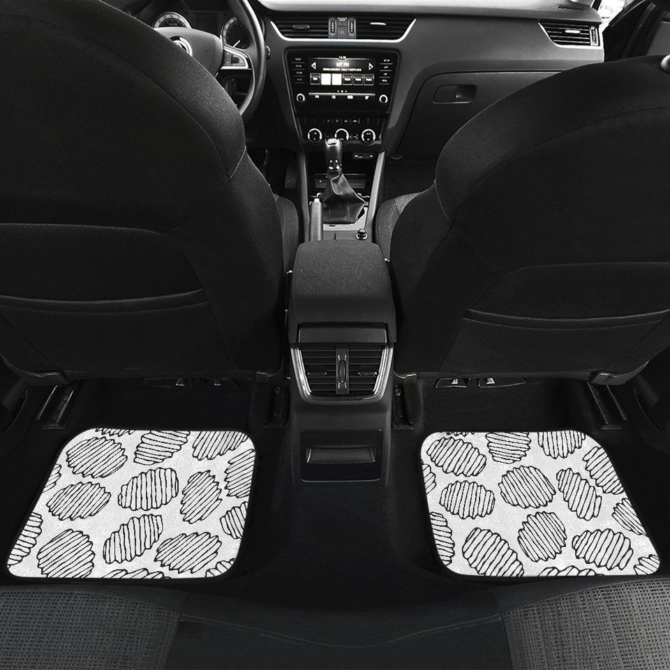 Potato Chips Pattern Print Design 03 Front and Back Car Mats