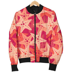 Starfish Red Theme Pattern Men Bomber Jacket