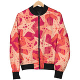 Starfish Red Theme Pattern Men Bomber Jacket