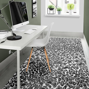 Gray Leopard Texture Pattern Area Rug