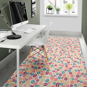 Colorful Coffee Bean Pattern Area Rug