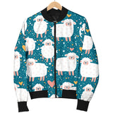 Sheep Heart Pattern Men Bomber Jacket