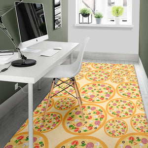 Pizza Theme Pattern Area Rug