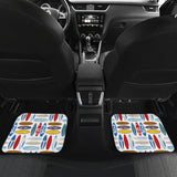 Surfboard Pattern Print Design 02 Front and Back Car Mats