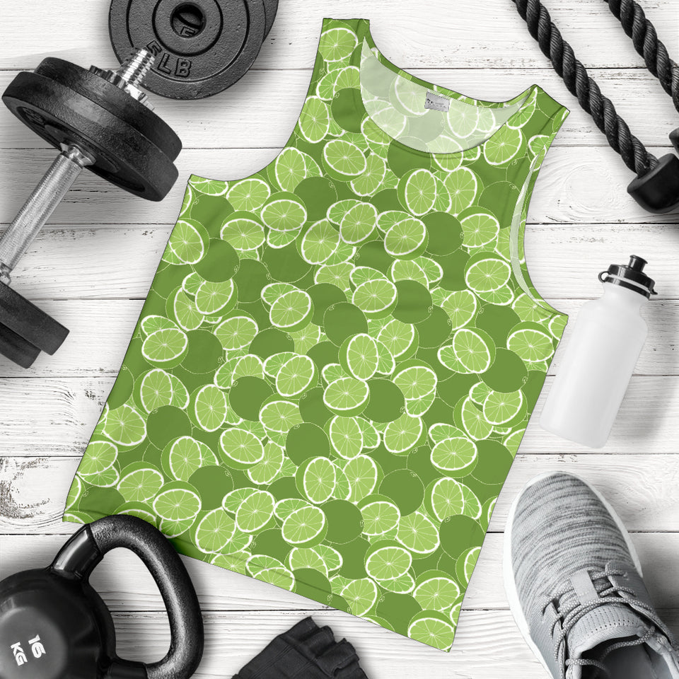 Lime Pattern Background Men Tank Top