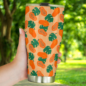 Papaya Leaves Pattern Tumbler