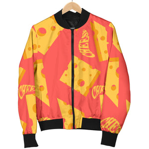 Sliced Cheese Pattern  Men Bomber Jacket