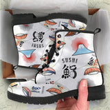 Sushi Japanese Pattern Leather Boots