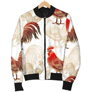 Rooster Chicken Pattern Men Bomber Jacket