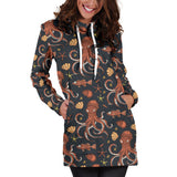 Octopus Pattern Women Hoodie Dress