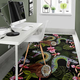 Snake Leaves Coconut Pattern Area Rug