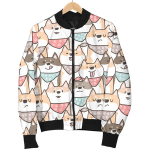 Shiba Inu Pattern Men Bomber Jacket