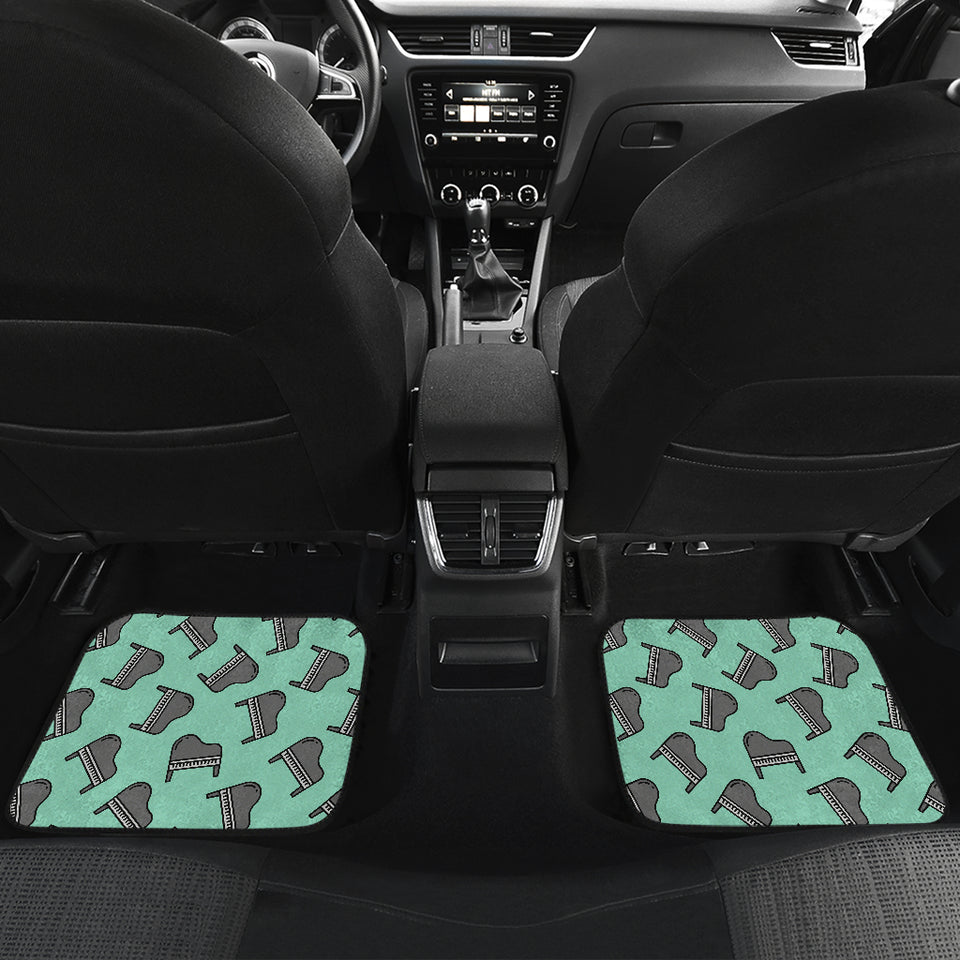 Piano Pattern Print Design 04 Front and Back Car Mats