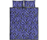 Lavender Theme Pattern Quilt Bed Set